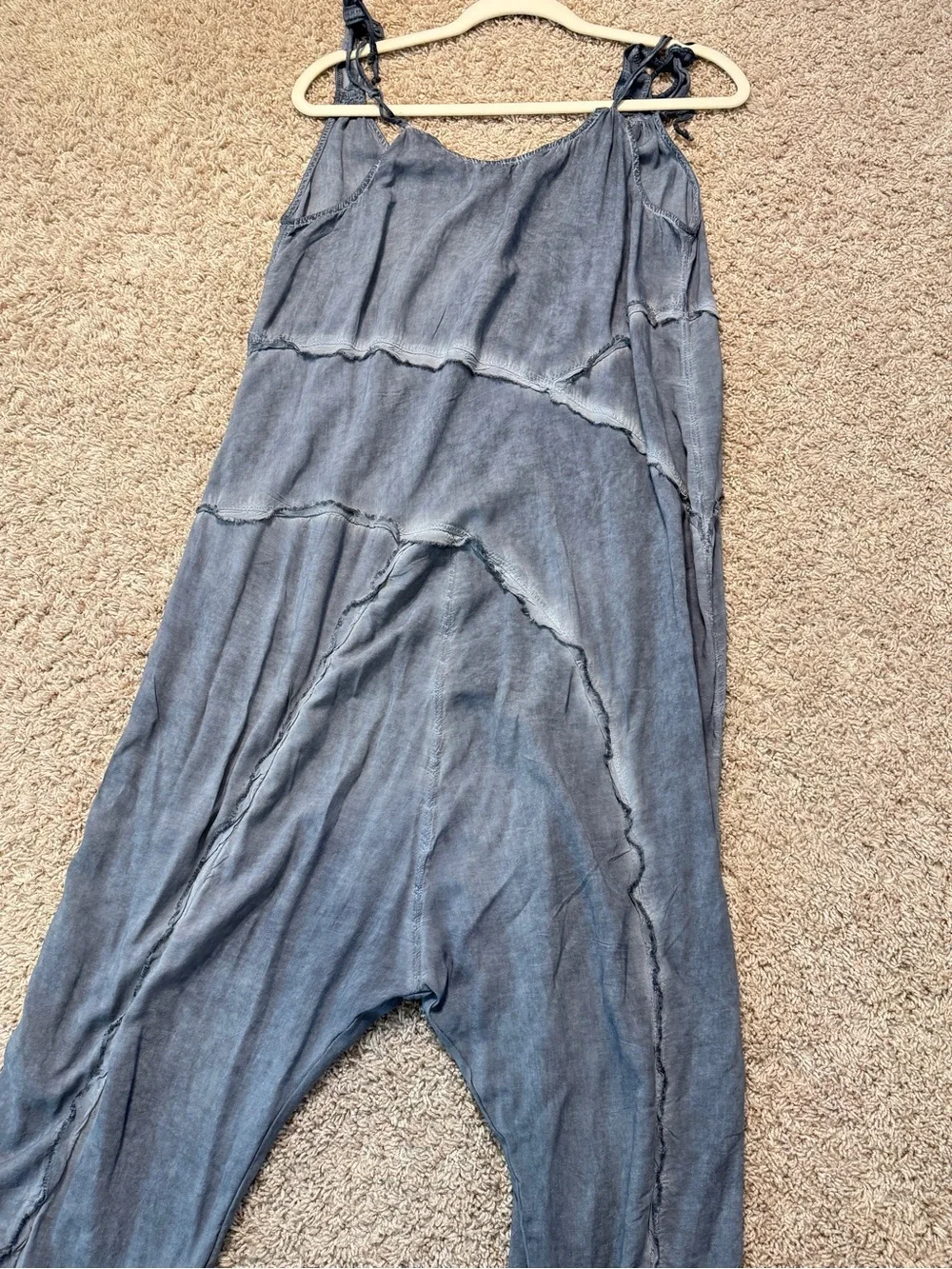 NWOT Free People Slouchy Relaxed Act Natural Shapeless Harem Romper One Piece XS